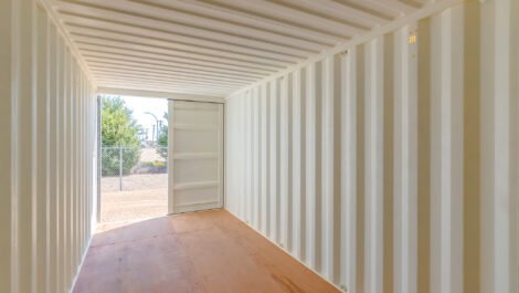 Inside a Connex Storage Container