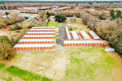 Aerial view of Mini Mall Storage in Splendora