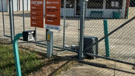 facility gate at Mini Mall Storage in Clarksville