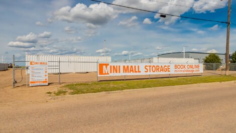 Mini Mall Storage Fenced Entrance