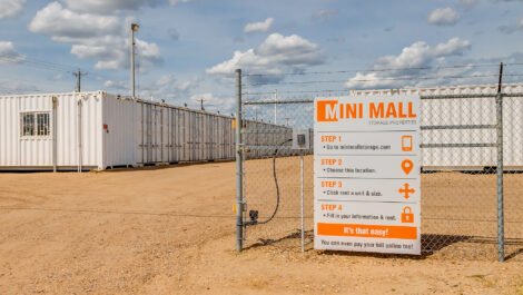 Mini Mall Storage Fenced Entrance