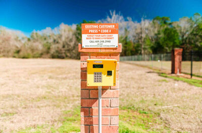 Gate keypad at Mini Mall Storage in Jasper