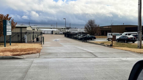 Road view of Mini Mall Storage in Salina