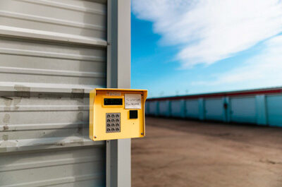 Gate keypad at Mini Mall Storage