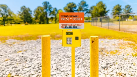 keypad entry for secure storage facility