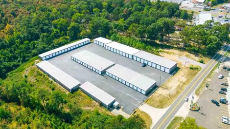 Overhead view of Mini Mall Storage in Hot Springs